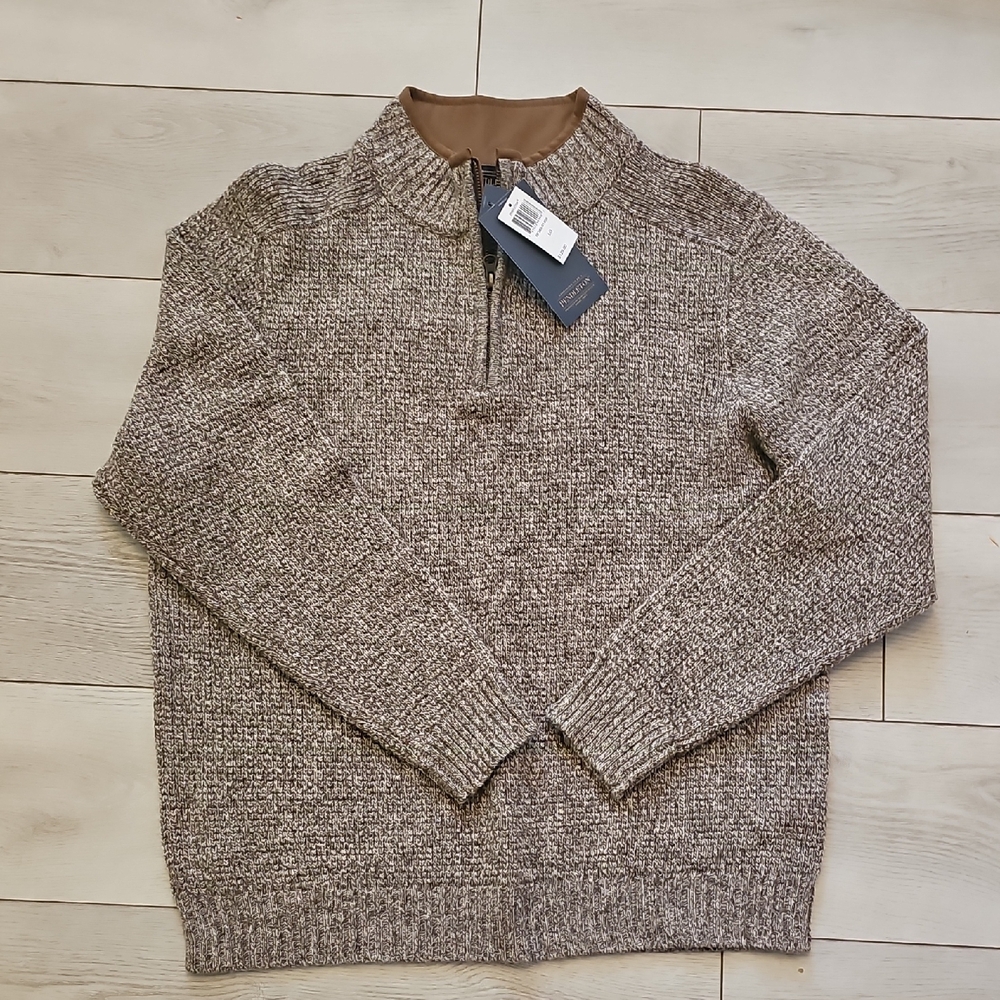 Pendleton Men's Shetland Wool 1/4 Zip Sweater Mens Large